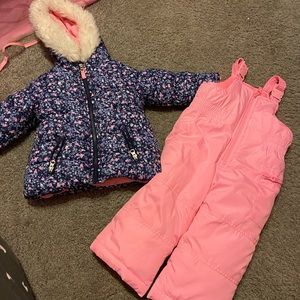 Girls winter jacket and snow pant set